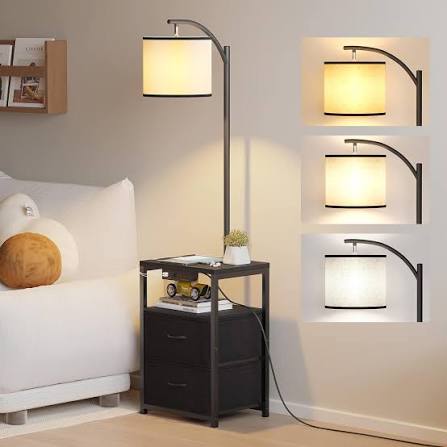 floor lamp with table