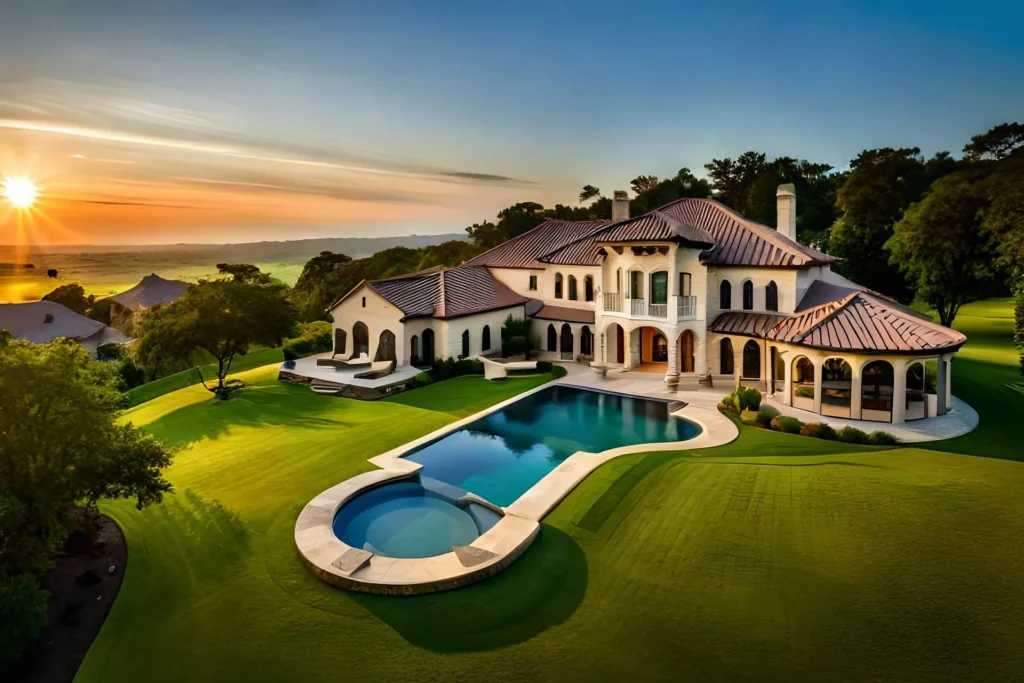 villa and house