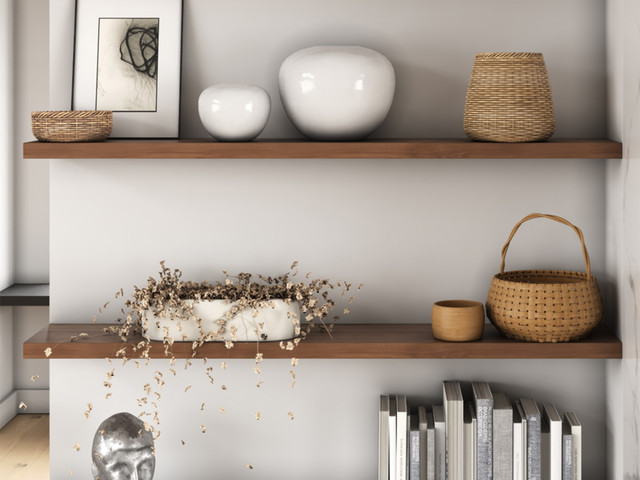how to decorate with wall shelves