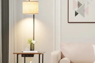 floor lamp with table
