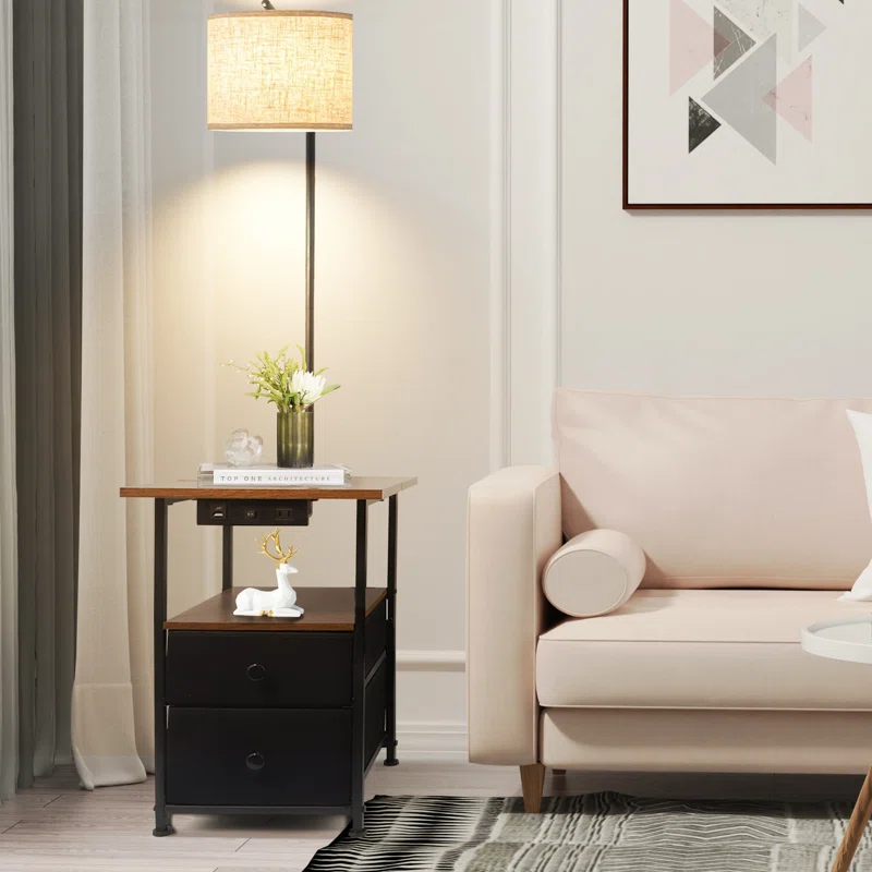 floor lamp with table