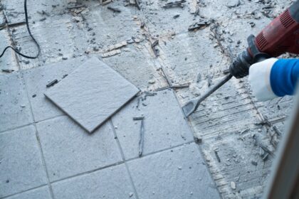 how to remove tile floor