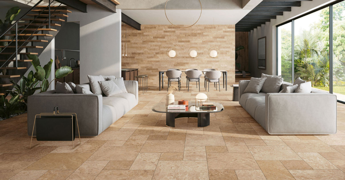 travertine floor tile